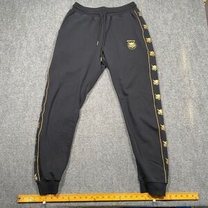 Vanoss Limited Black Gold Joggers Men's X-Large Owl Logo Side Stripe Casual